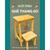 Ghế thang gỗ thông Mỹ 2 tầng – Thiết kế vững chắc, dài lâu