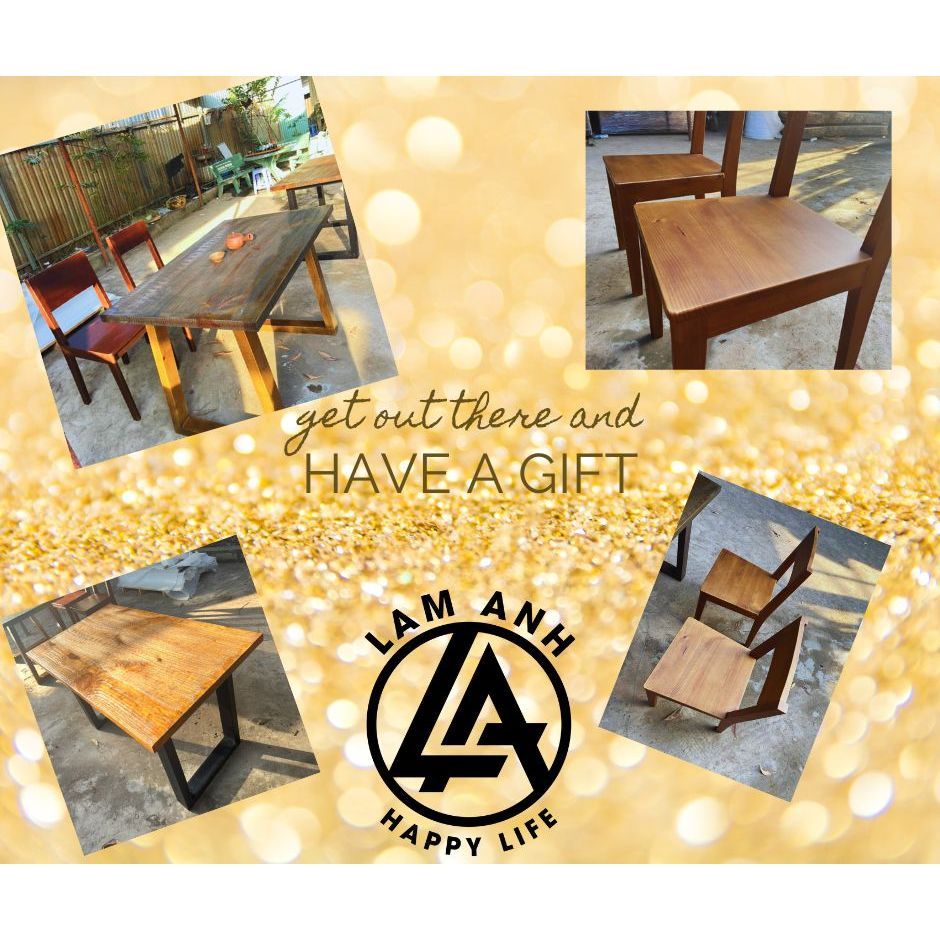 Bàn gỗ Thông Mỹ tự nhiên sơn giả cổ – điểm nhấn cổ điển cho không gian tinh tế.