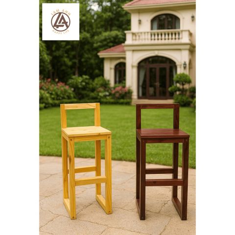  Ghế gỗ thông Mỹ tự nhiên – Sang trọng cho quầy bar & cafe 