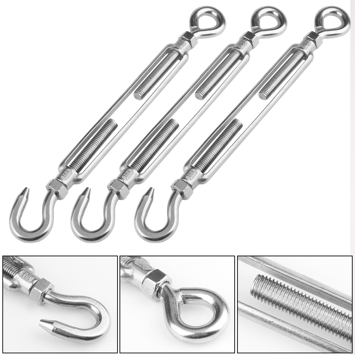  Malleable Iron Turnbuckle – Tăng Đơ Cáp Thép Gang Dẻo 