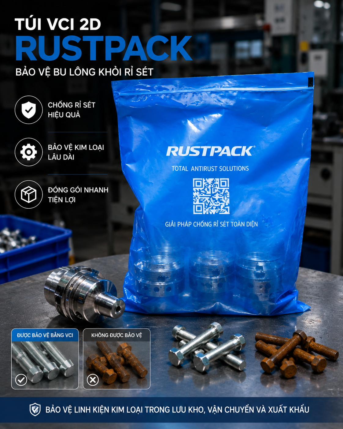 Túi Chống Gỉ VCI 2D RustPack 
