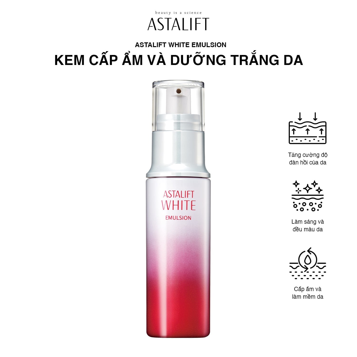 Kem cấp ẩm và dưỡng trắng da ASTALIFT WHITE EMULSION (Chai 100ML)