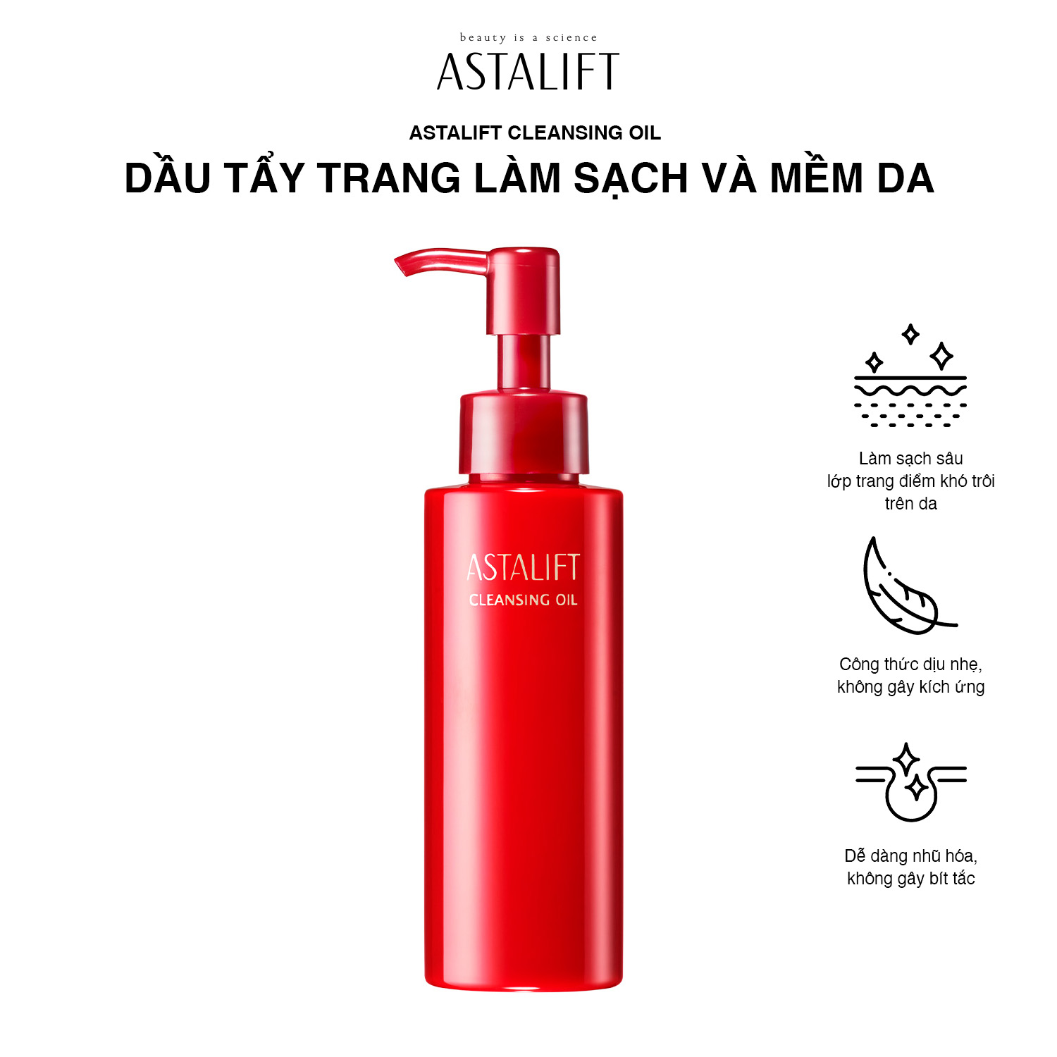 Dầu tẩy trang làm sạch và mềm da ASTALIFT CLEANSING OIL (Chai 120ML)