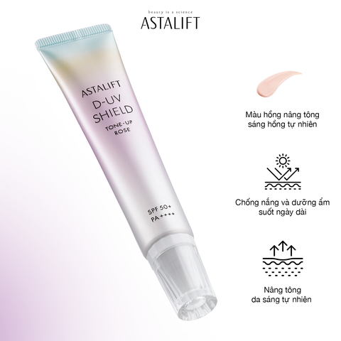 Kem chống nắng nâng tông da ASTALIFT D-UV SHIELD TONE-UP ROSE (tuýp 30G)