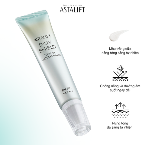 Kem chống nắng phổ rộng nâng tông sáng tự nhiên ASTALIFT D-UV SHIELD TONE-UP NATURAL WHITE (Tuýp 30G)