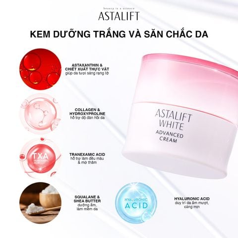 Kem dưỡng trắng và săn chắc da ASTALIFT WHITE ADVANCED CREAM (Lọ 30G)