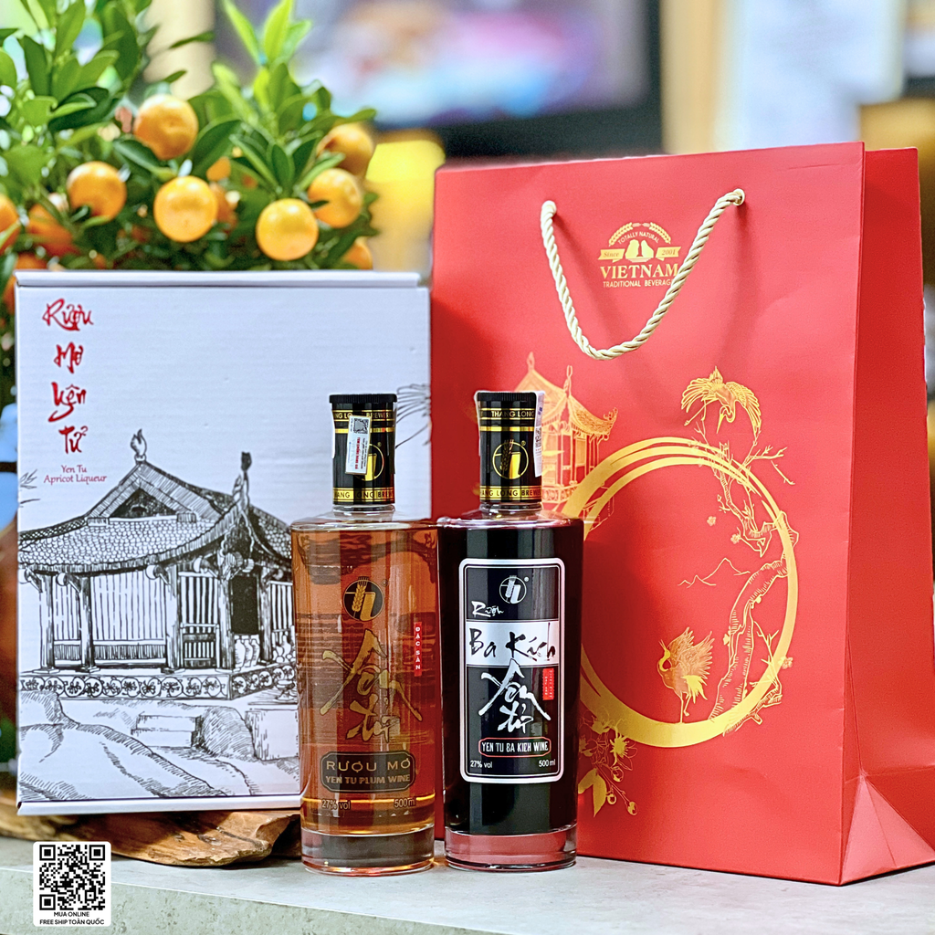 |Tặng Túi Hộp| Combo 2 Chai Rượu Yên Tử 500ml