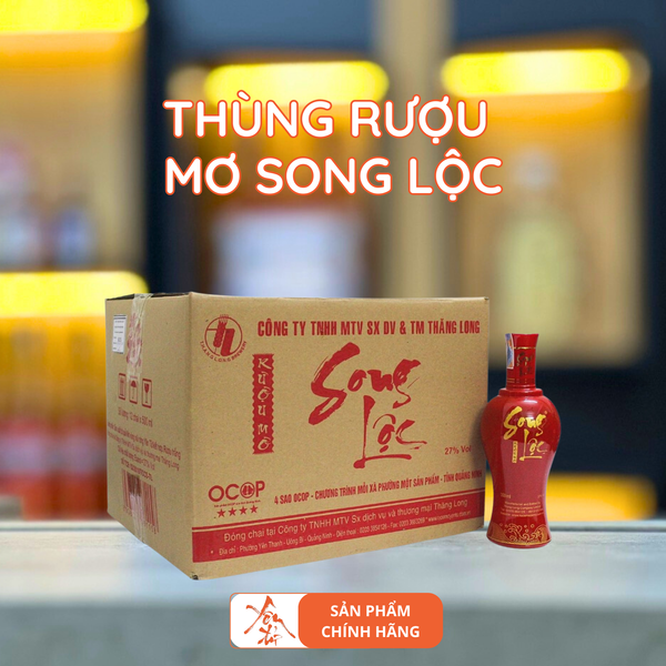 Thùng 12 Chai Rượu Mơ Song Lộc 500ml