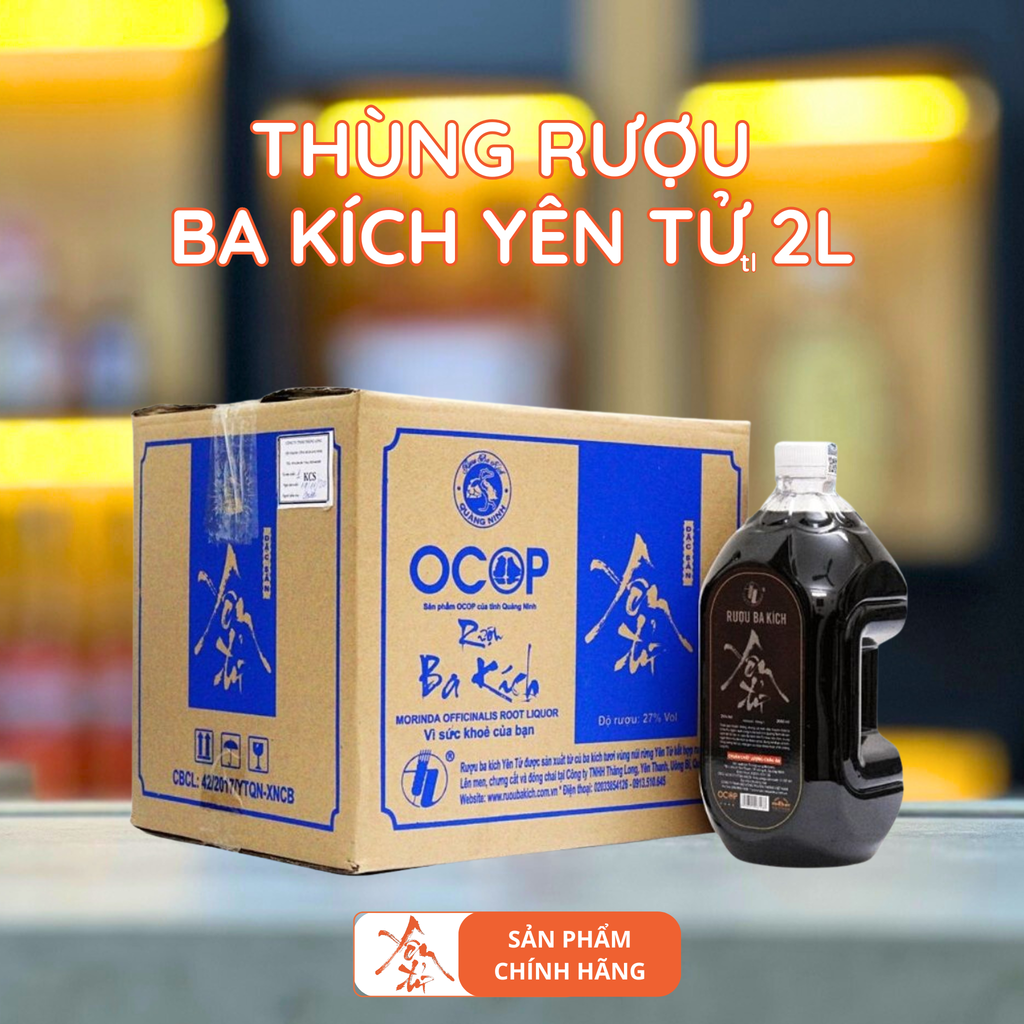 Thùng 6 Can Rượu Ba Kích Yên Tử tl 2L