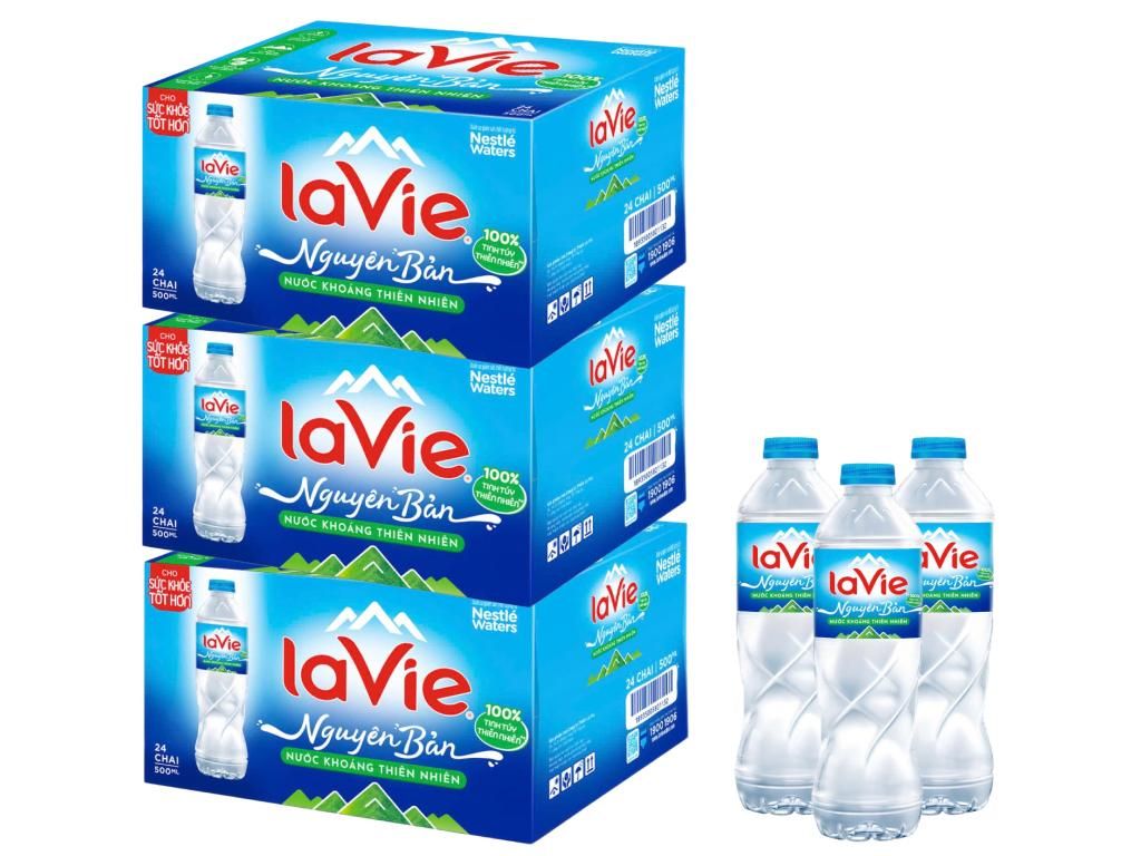 Combo 5 Thùng Nước Khoáng Lavie 500ml