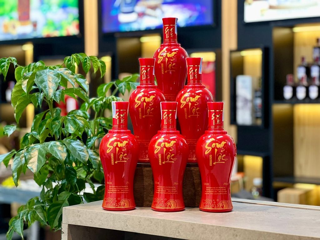 |Tặng 1 kệ gỗ và khăn bao sái| Combo 6 chai rượu mơ Song Lộc 500ml