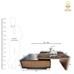 Bộ bàn gỗ công nghiệp cao cấp Hoàng Đạt - BBG006