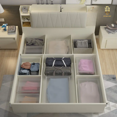 Giường ngủ gỗ MDF bọc nệm cao cấp Hoàng Đạt - GN008