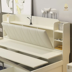 Giường ngủ gỗ MDF bọc nệm cao cấp Hoàng Đạt - GN008