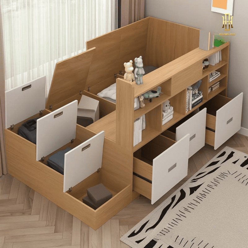 Giường ngủ liên tủ cao cấp Hoàng Đạt - GN002