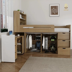 Giường ngủ liên tủ cao cấp Hoàng Đạt - GN004