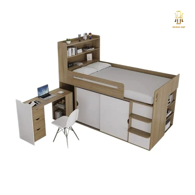 Giường ngủ liên tủ cao cấp Hoàng Đạt - GN004
