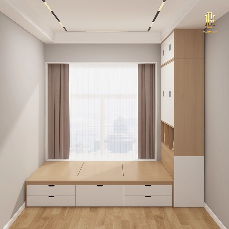 Giường ngủ liên tủ cao cấp Hoàng Đạt - GN006