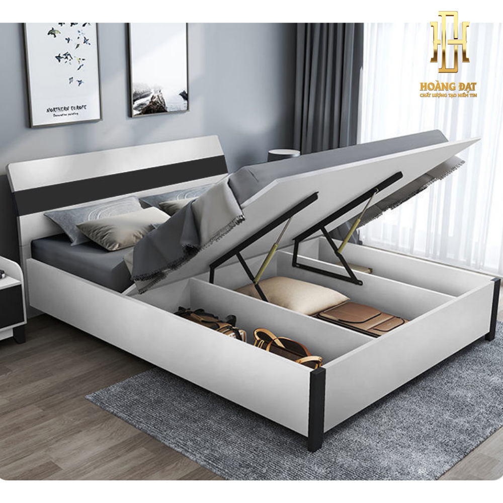 Giường ngủ thông minh gỗ công nghiệp Hoàng Đạt - GN011