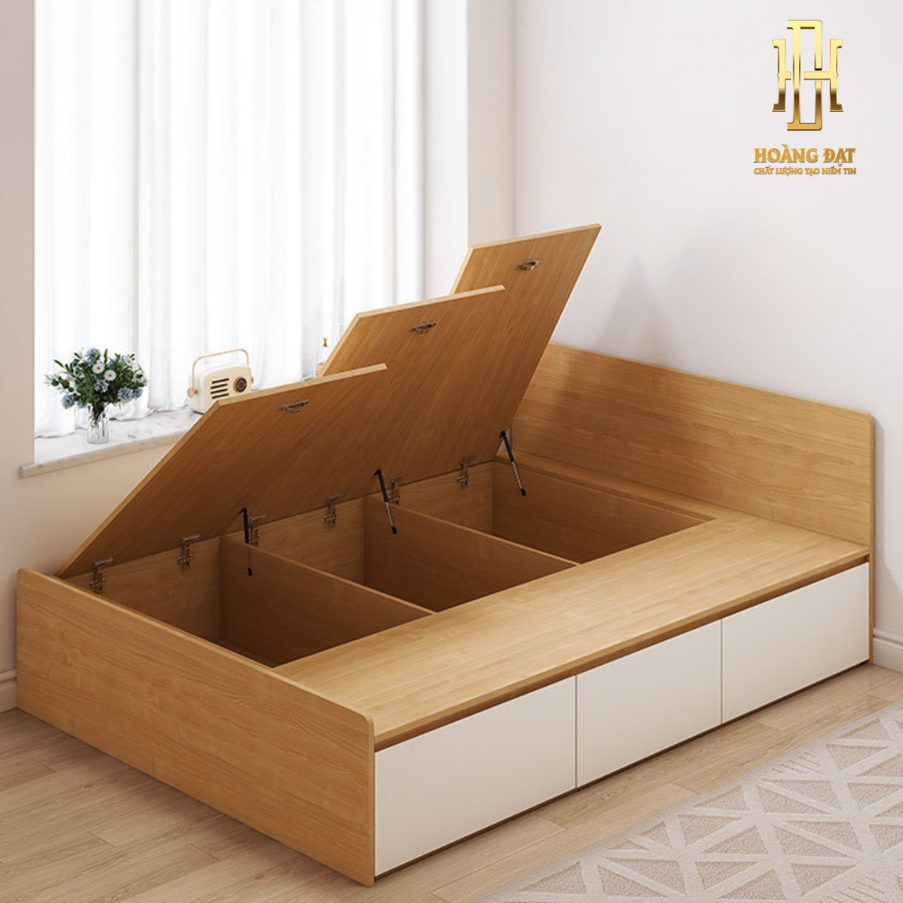 Giường ngủ thông minh gỗ công nghiệp Hoàng Đạt - GN013
