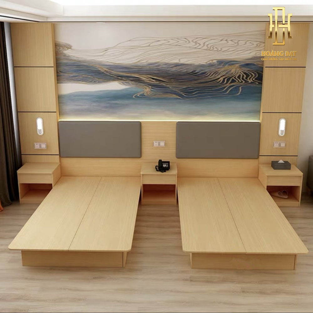 Giường ngủ thông minh gỗ công nghiệp Hoàng Đạt - GN015