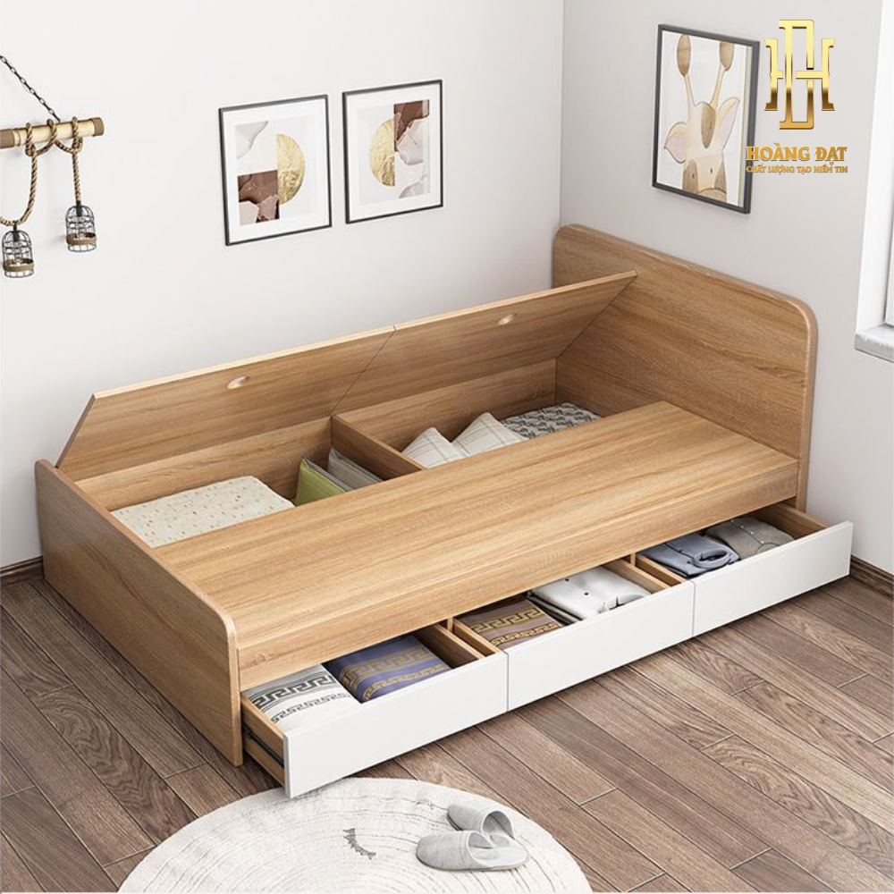 Giường ngủ thông minh gỗ công nghiệp Hoàng Đạt - GN016