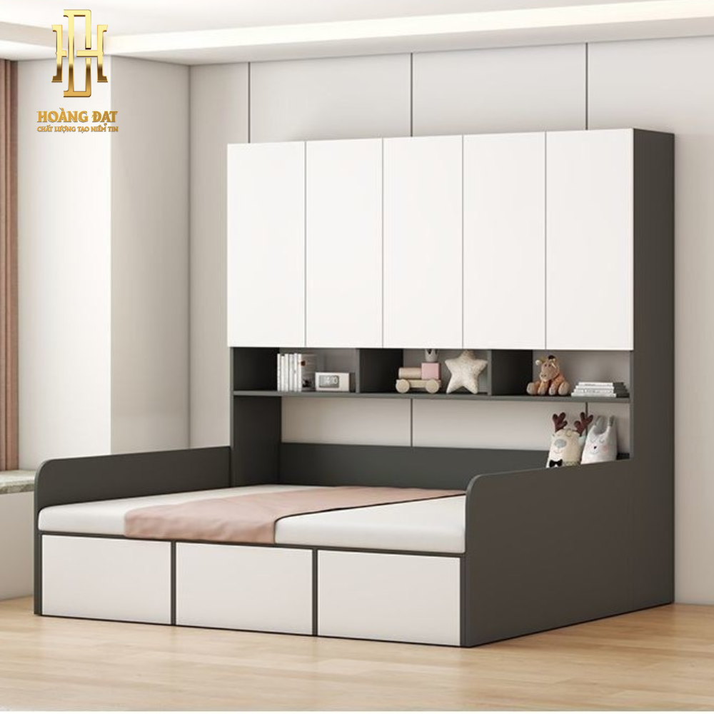 Giường ngủ thông minh gỗ công nghiệp Hoàng Đạt - GN019