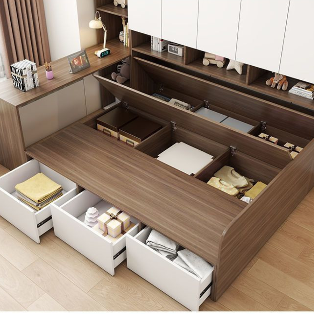 Giường ngủ thông minh gỗ công nghiệp Hoàng Đạt - GN019