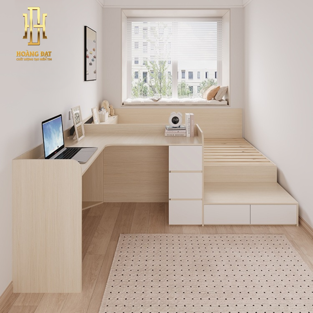 Giường ngủ thông minh gỗ công nghiệp Hoàng Đạt - GN020