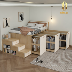Giường ngủ thông minh gỗ công nghiệp Hoàng Đạt - GN022