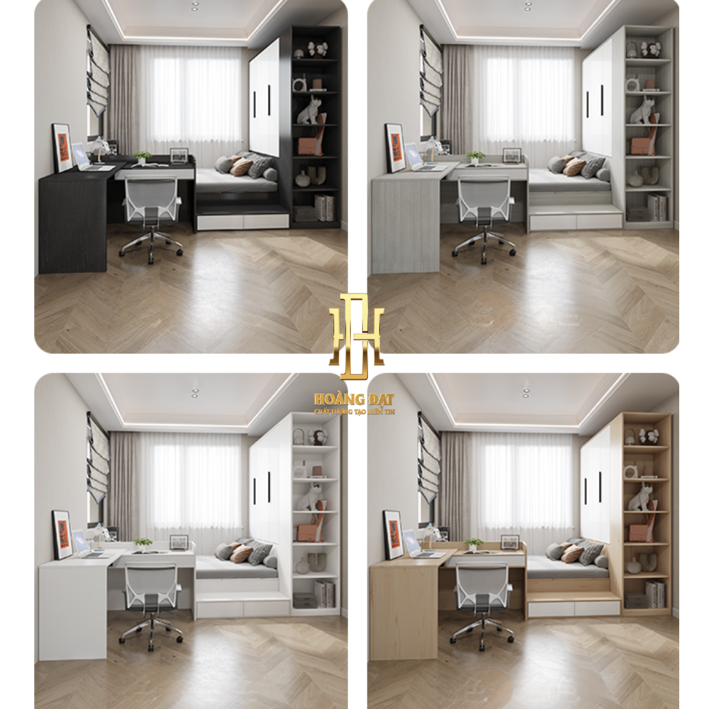 Giường ngủ thông minh gỗ công nghiệp Hoàng Đạt - GN023