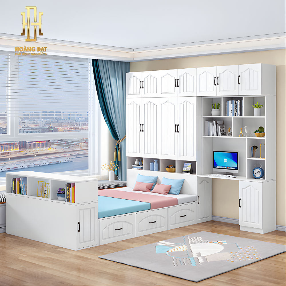 Giường ngủ thông minh gỗ công nghiệp Hoàng Đạt - GN024