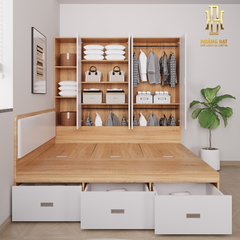 Giường ngủ thông minh gỗ công nghiệp Hoàng Đạt - GN025