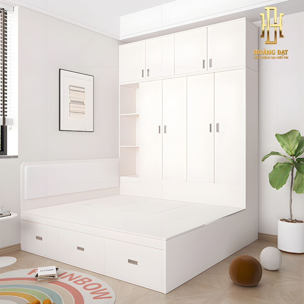 Giường ngủ thông minh gỗ công nghiệp Hoàng Đạt - GN025