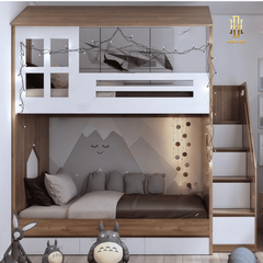 Giường tầng thông minh hiện đại Hoàng Đạt - GT001
