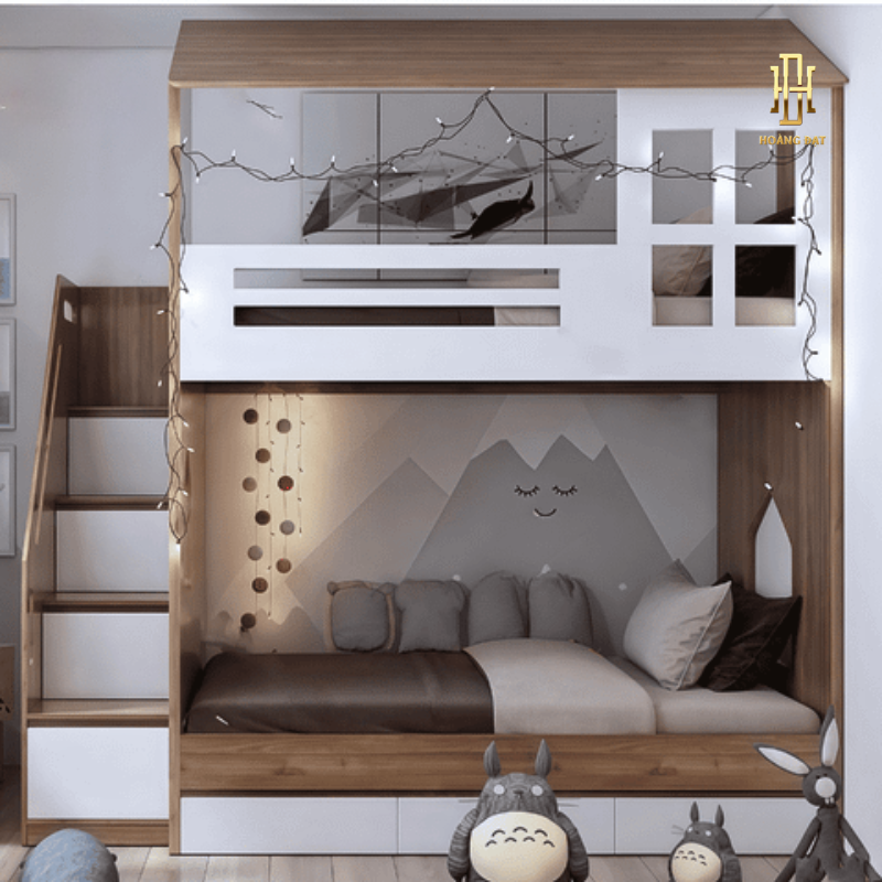 Giường tầng thông minh hiện đại Hoàng Đạt - GT001