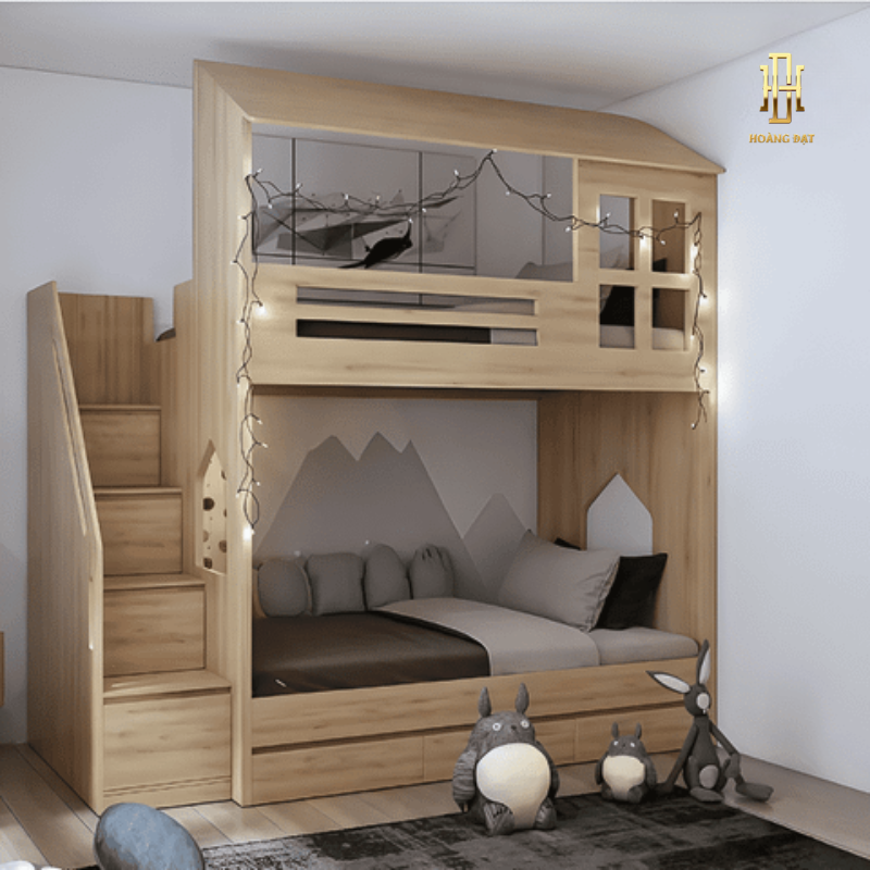 Giường tầng thông minh hiện đại Hoàng Đạt - GT001