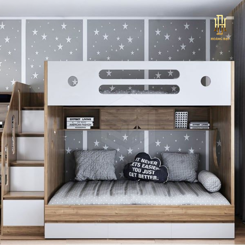Giường tầng thông minh hiện đại Hoàng Đạt - GT002