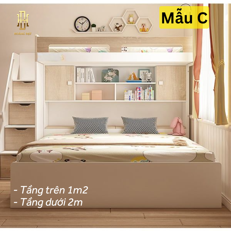 Giường tầng thông minh hiện đại Hoàng Đạt - GT003
