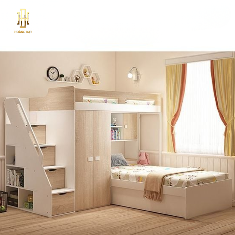 Giường tầng thông minh hiện đại Hoàng Đạt - GT003