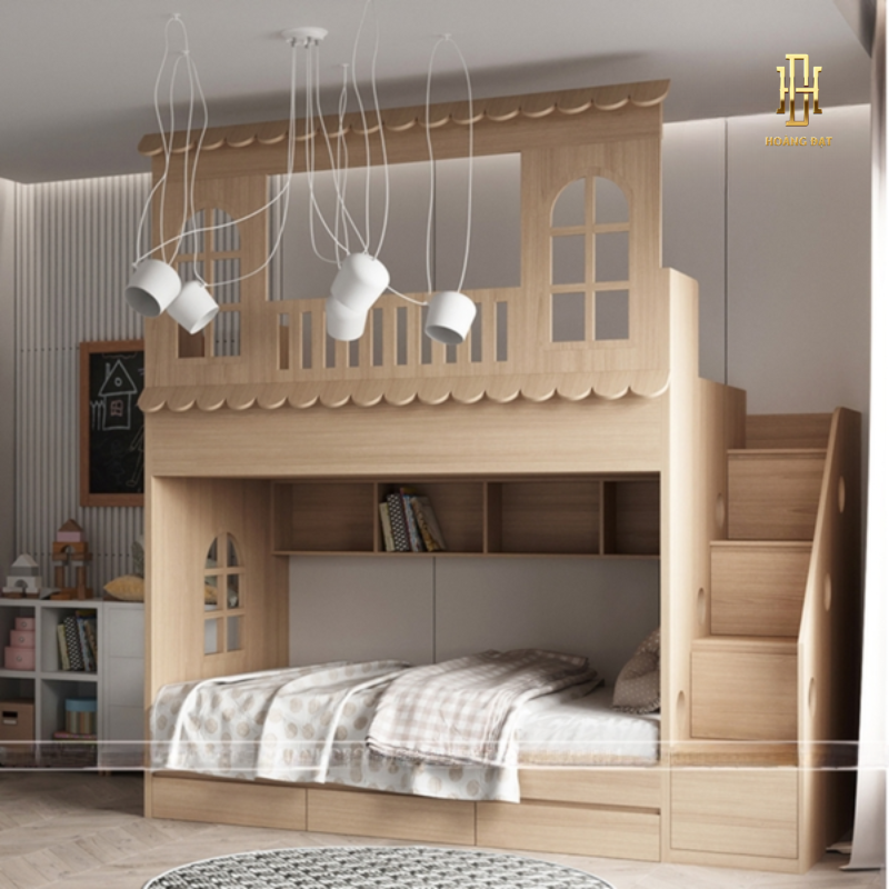 Giường tầng thông minh hiện đại Hoàng Đạt - GT005