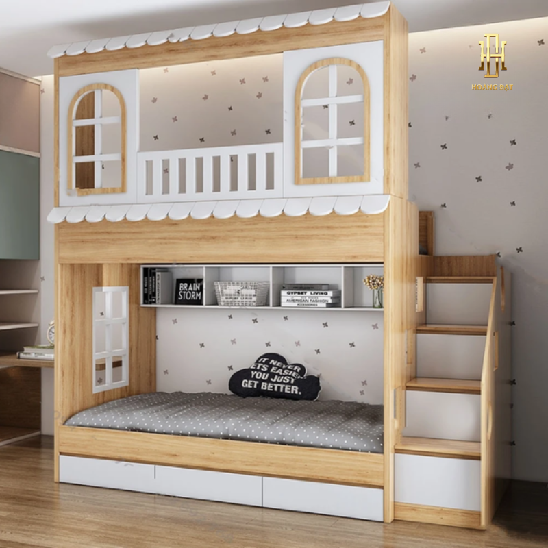 Giường tầng thông minh hiện đại Hoàng Đạt - GT005