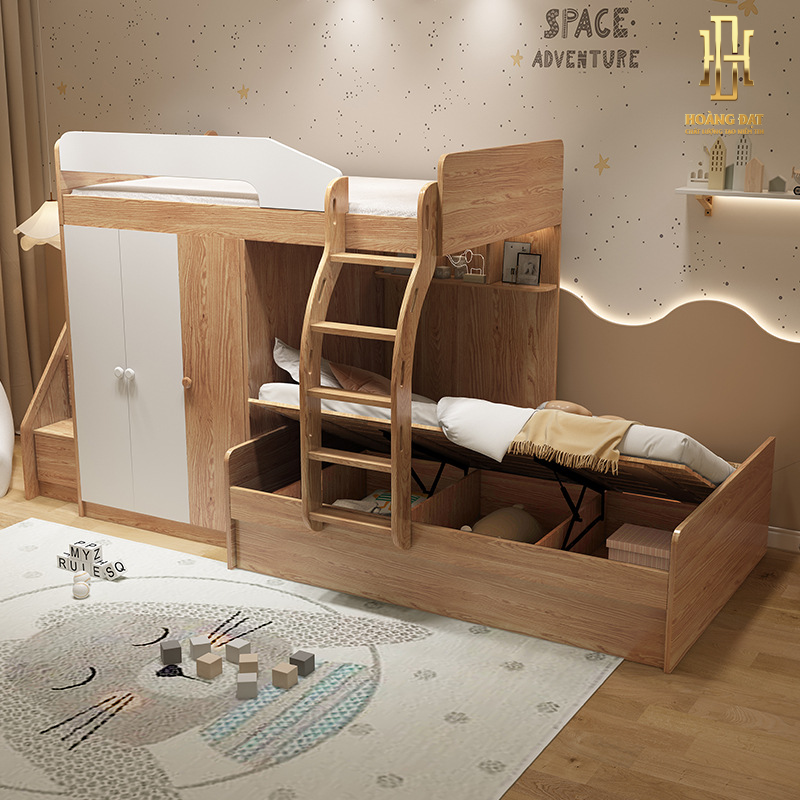 Giường tầng thông minh hiện đại Hoàng Đạt - GT014