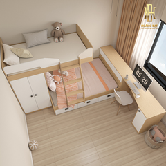 Giường tầng thông minh hiện đại Hoàng Đạt - GT015