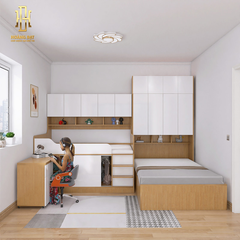 Giường tầng thông minh hiện đại Hoàng Đạt - GT016