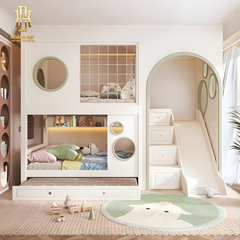 Giường tầng thông minh hiện đại Hoàng Đạt - GT017