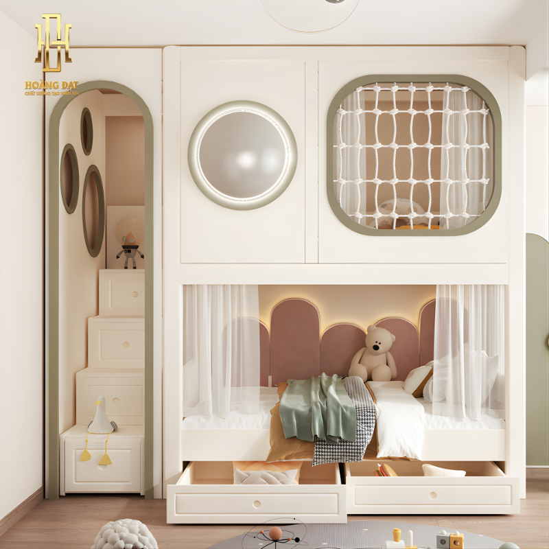 Giường tầng thông minh Hoàng Đạt GT018