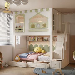 Giường tầng thông minh hiện đại Hoàng Đạt - GT019