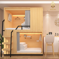 Giường tầng ký túc xá thông minh hiện đại Hoàng Đạt - GT006