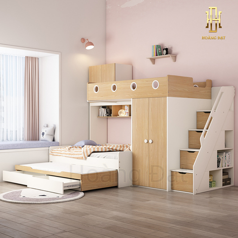 Giường tầng thông minh hiện đại Hoàng Đạt - GT007
